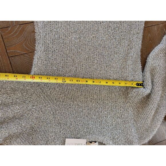 NWT Ronny Kobo Sisilia Metalli Mini Sweater Dress in Silver Size XS/S - Picture 9 of 10